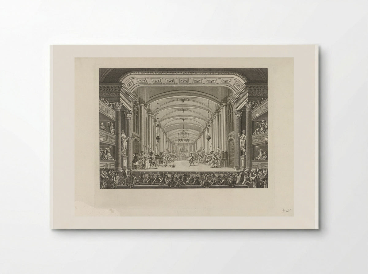 Schouwburg met toneeldecor: De Abdy-kerk - Cornelis Brouwer - Poster