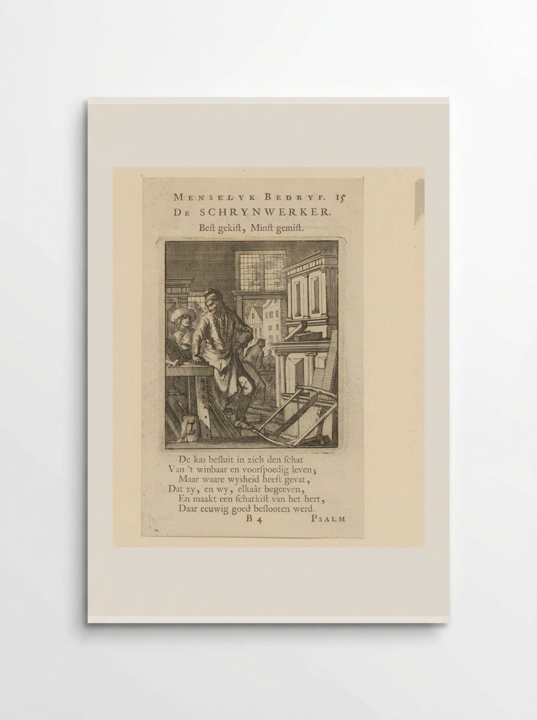 Schrijnwerker (The Cabinetmaker) - Cornelis van der Sys - Poster