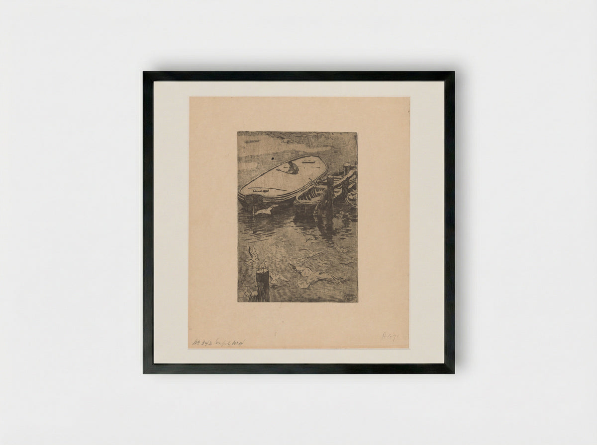 Schuiten in de winter - Pieter Dupont - Framed Print Black