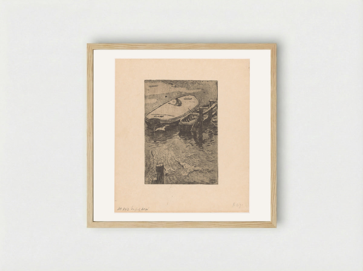 Schuiten in de winter - Pieter Dupont - Framed Print Wood