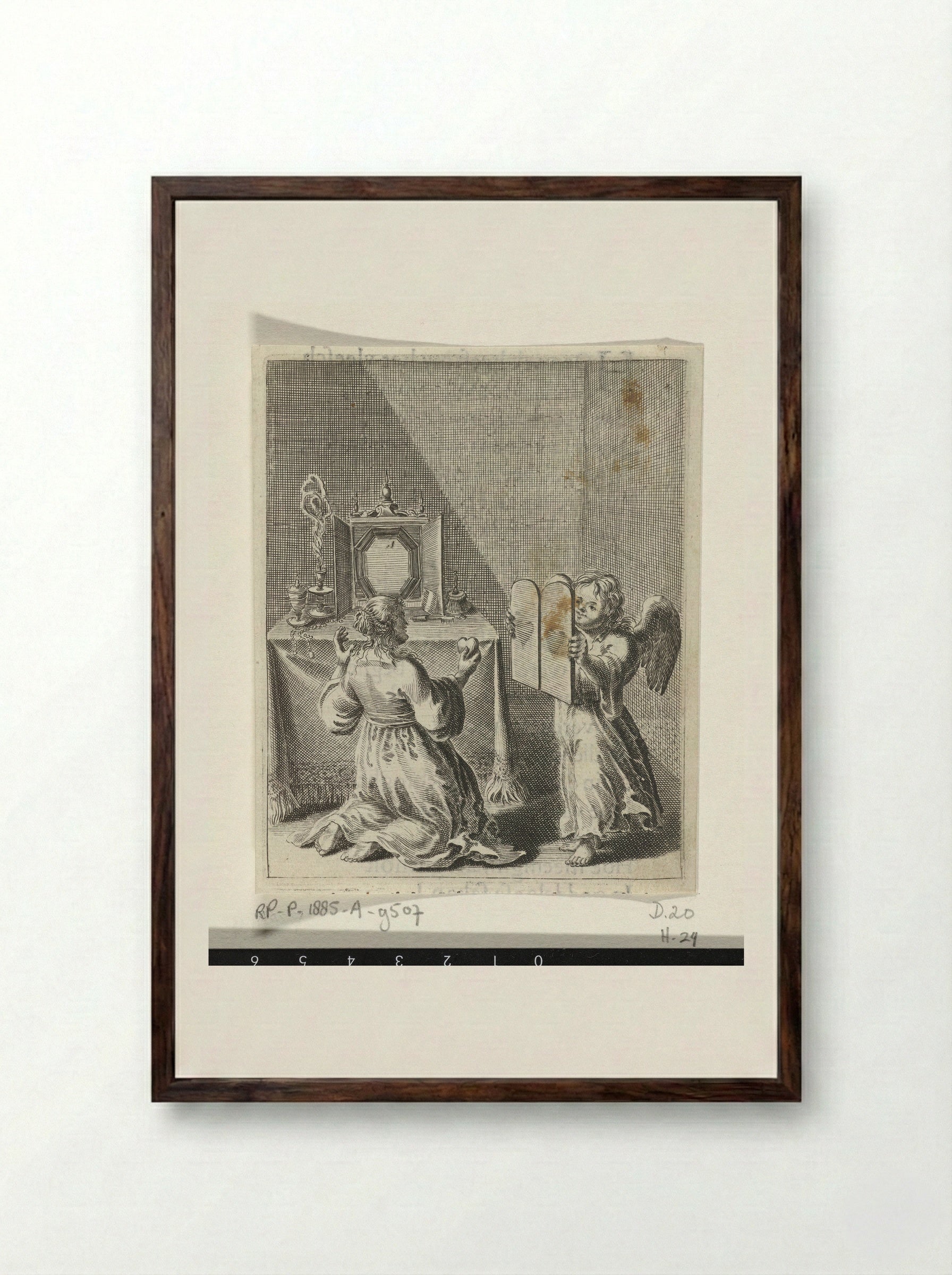 Schuldbelijdenis voor ijdelheid en hovaardij - Pieter Nolpe - Framed Print Dark Wood