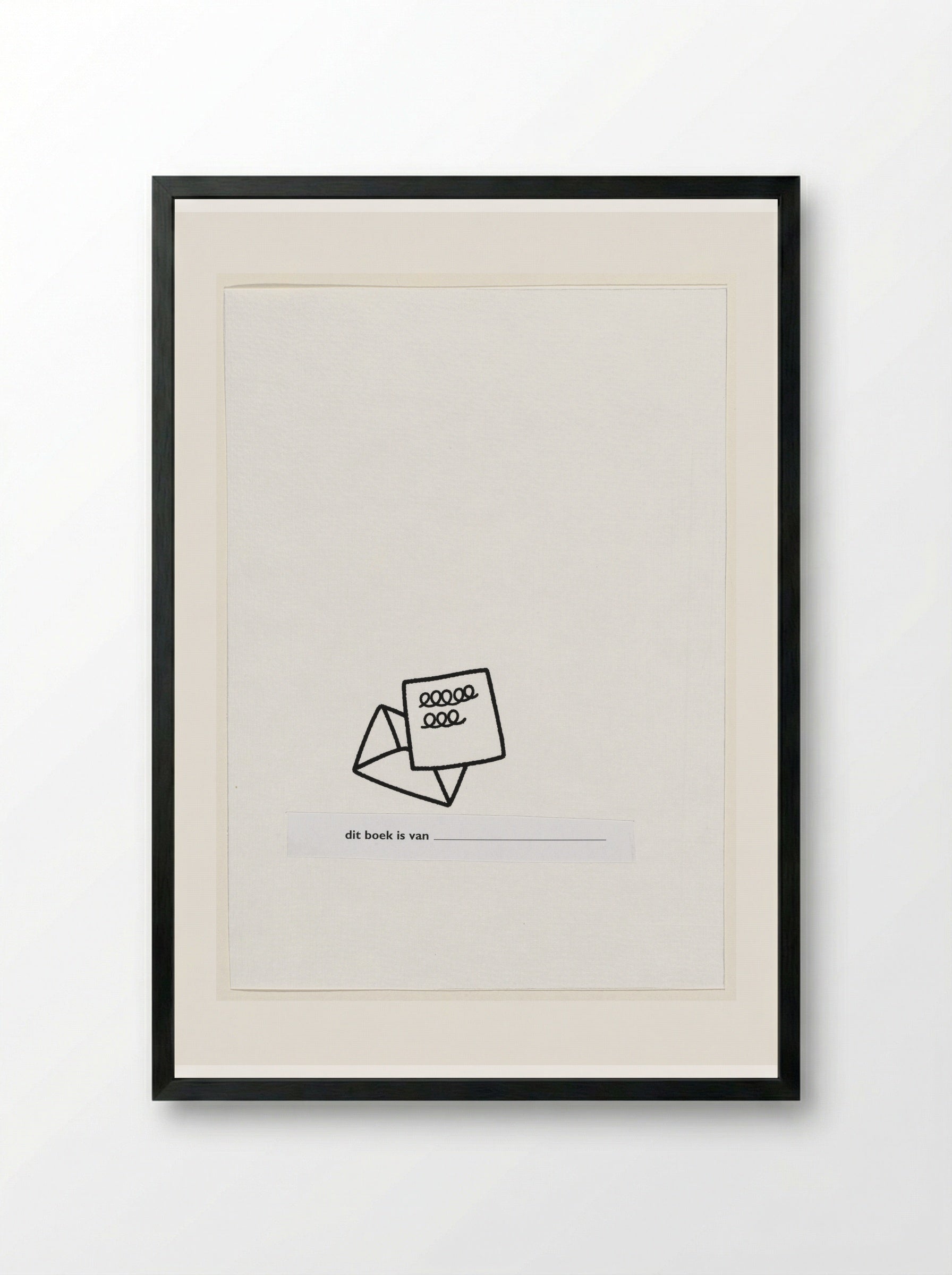 Schutblad (Endpaper) - Dick Bruna - Framed Print Black