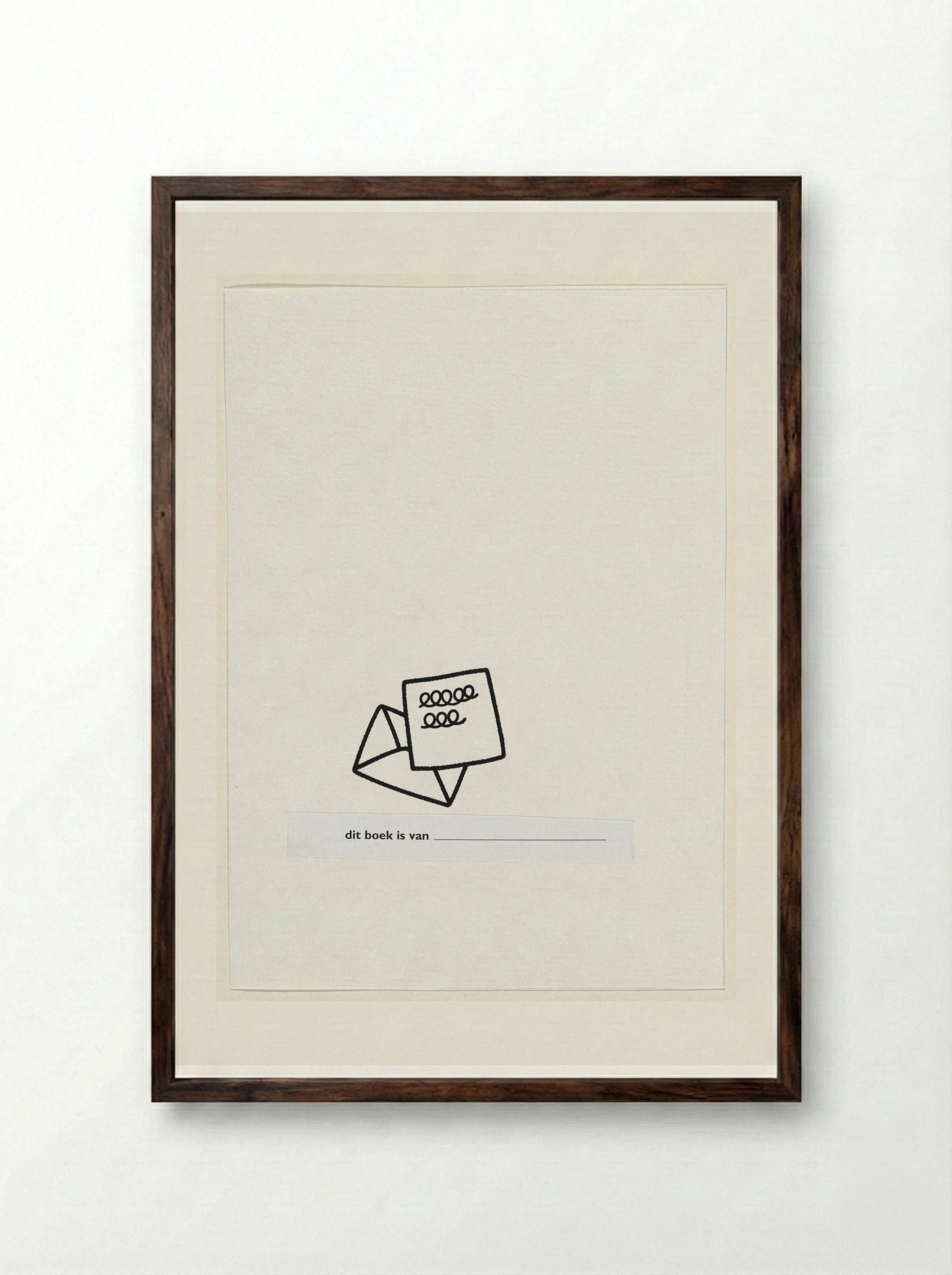 Schutblad (Endpaper) - Dick Bruna - Framed Print Dark Wood