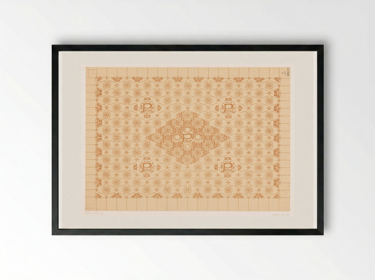 Schutblad voor het boek Naamloze Vennootschap Philips' Gloeilampenfabrieken 1891-1916 - Theo Nieuwenhuis - Framed Print Black