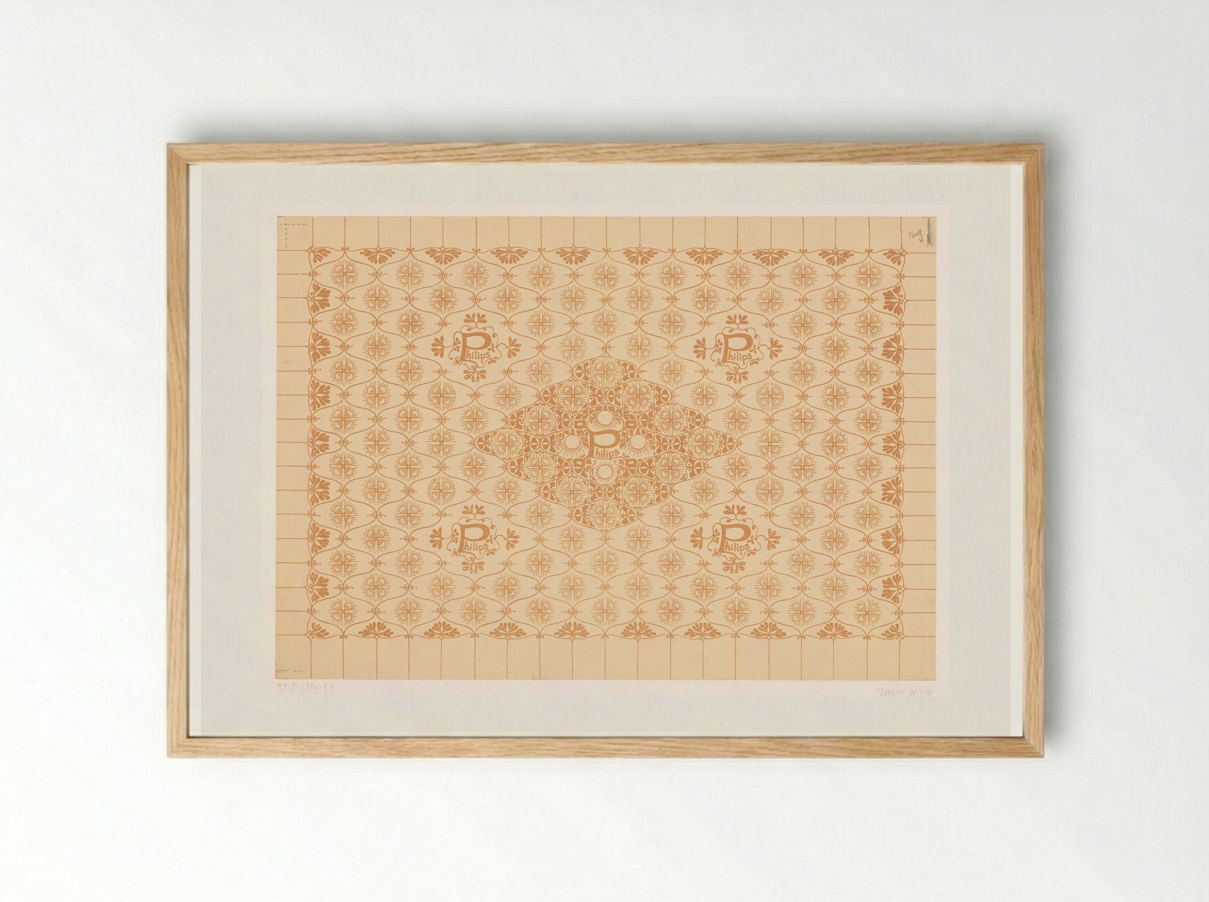 Schutblad voor het boek Naamloze Vennootschap Philips' Gloeilampenfabrieken 1891-1916 - Theo Nieuwenhuis - Framed Print Wood