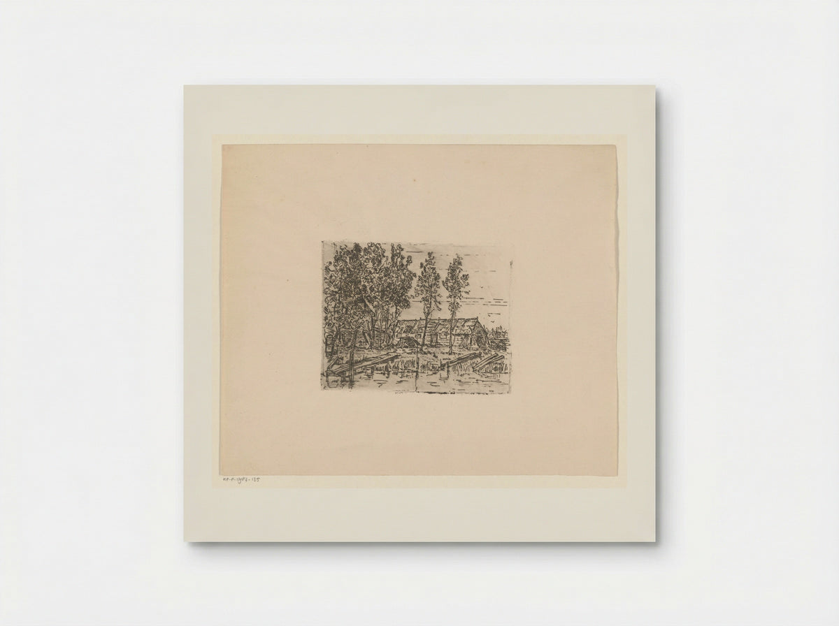Schuur aan een sloot (Barn by a Ditch) - Jan Paul Valkema Blouw - Poster
