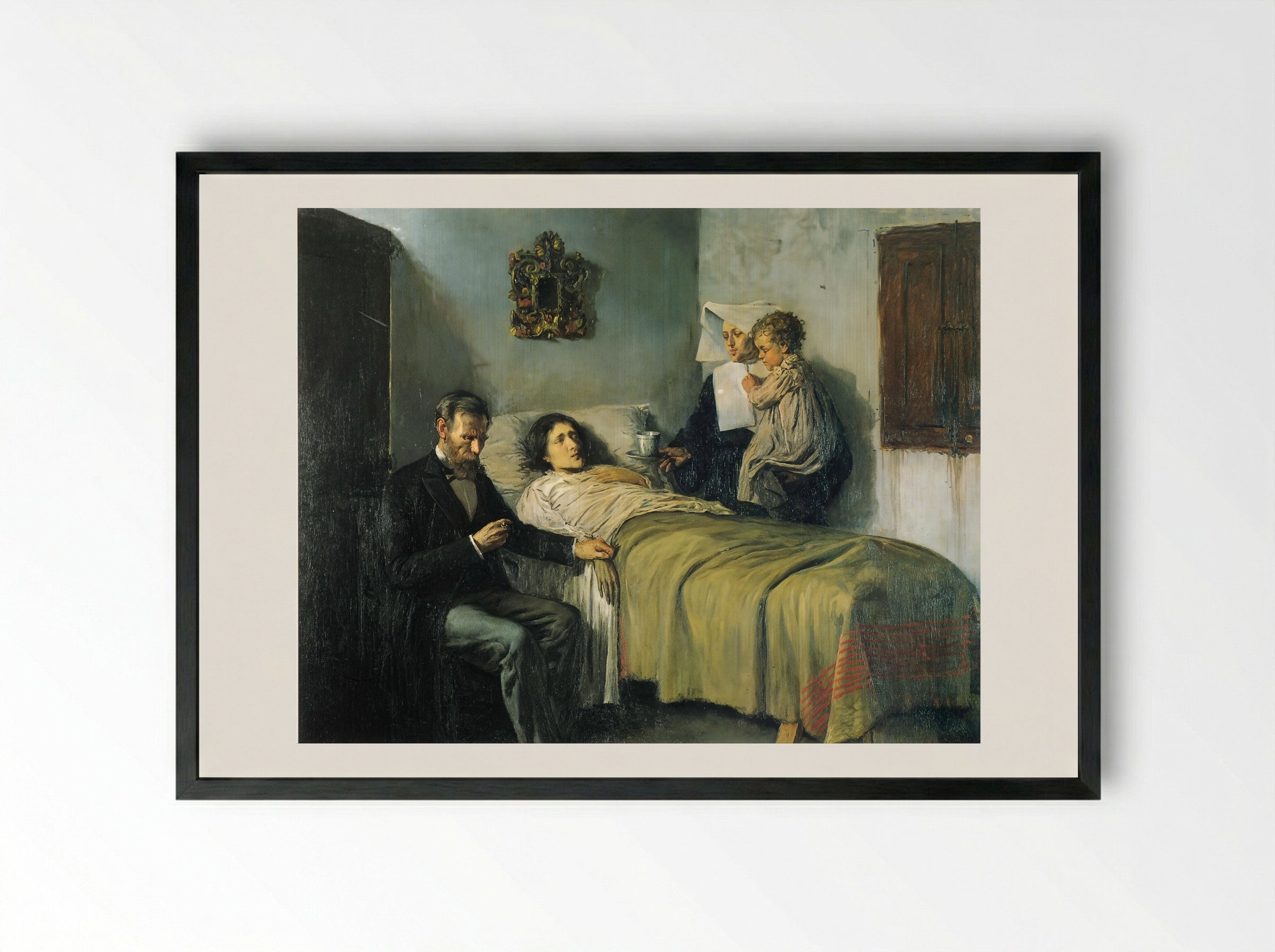 Science and Charity - Pablo Picasso - Framed Print Black