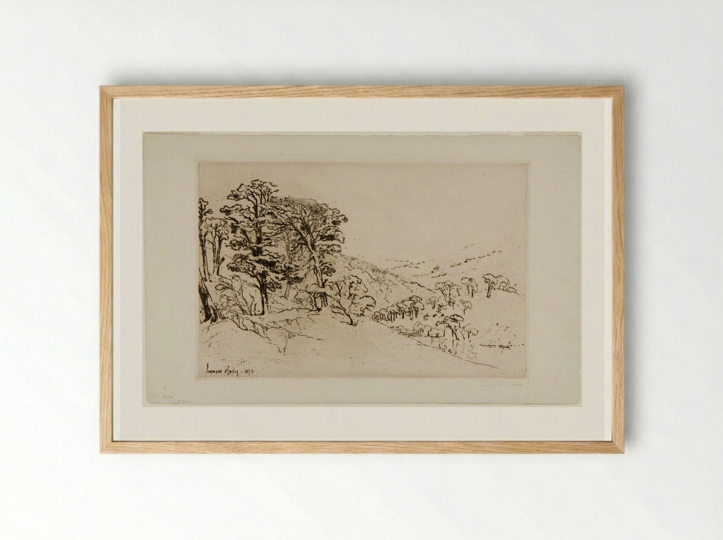 Scotch Firs, Inveroran - Francis Seymour Haden - Framed Print Wood