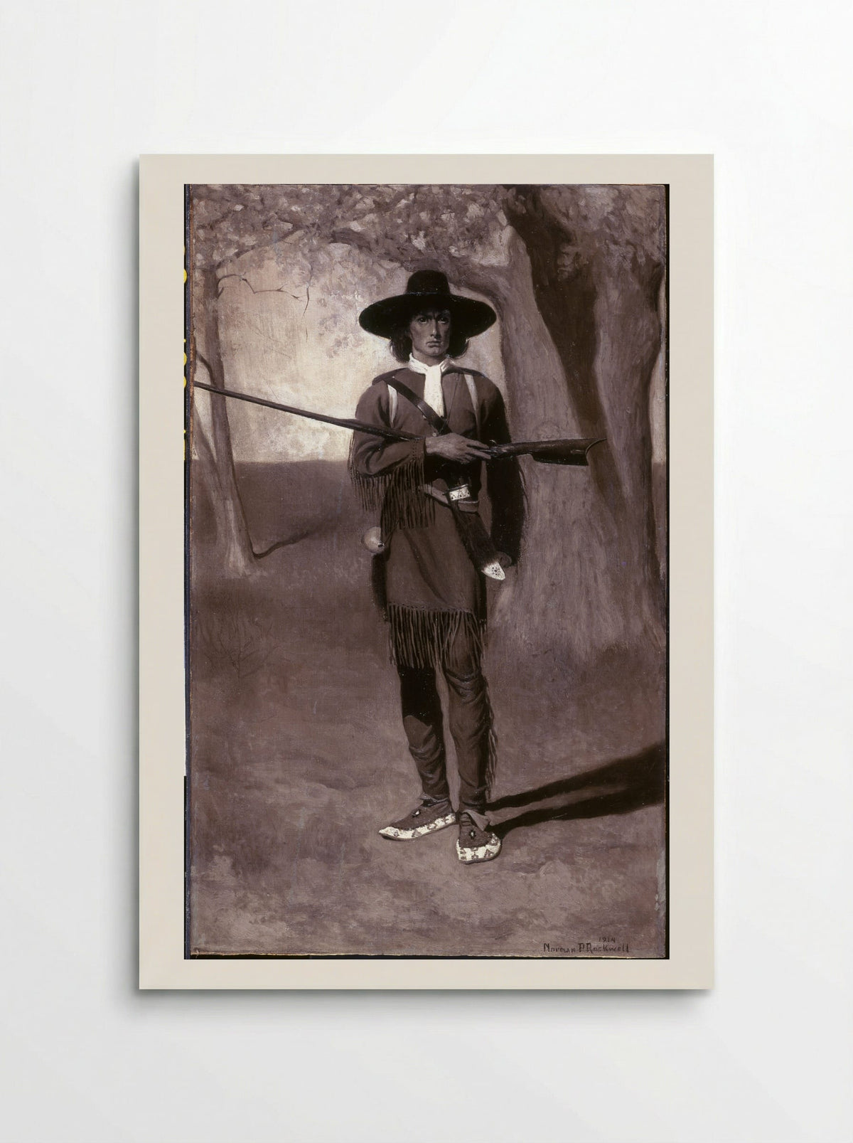 Scouting with Daniel Boone - Norman Rockwell - Poster