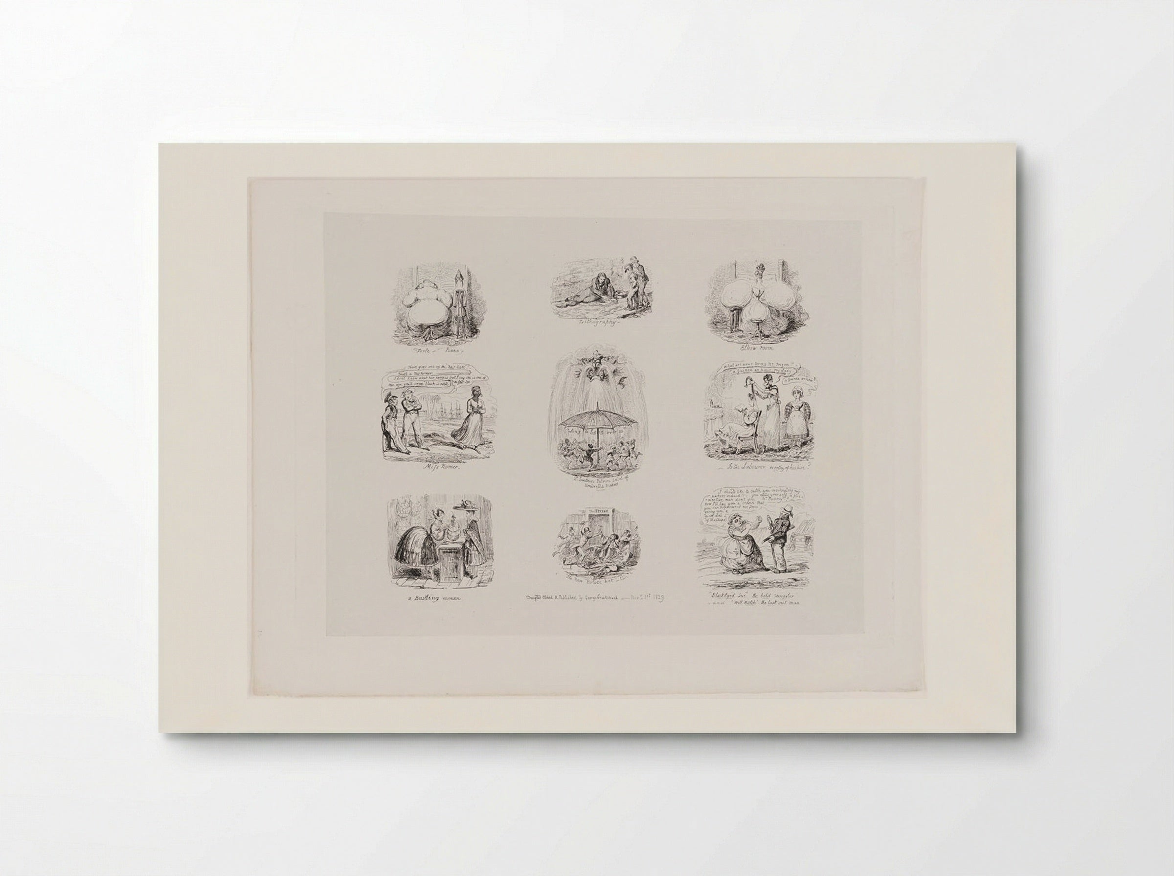 Scraps and Sketches, Plate 2 - George Cruikshank - Poster