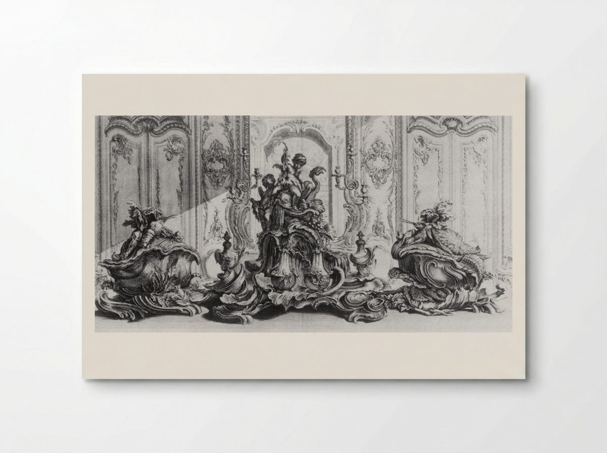 Sculpture Project in Silver for a Large Table Garniture - Gabriel Huquier - Poster