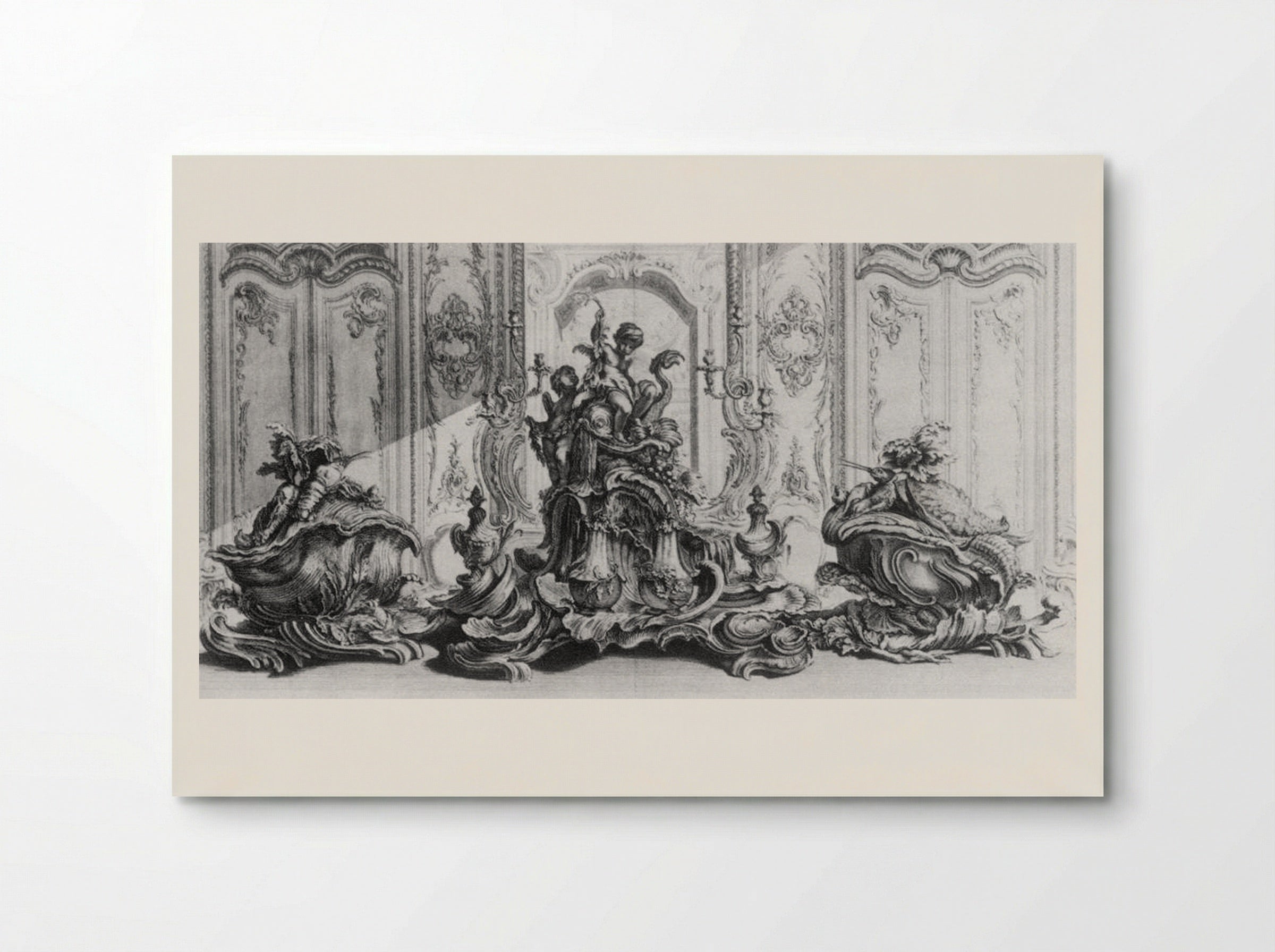 Sculpture Project in Silver for a Large Table Garniture - Gabriel Huquier - Poster