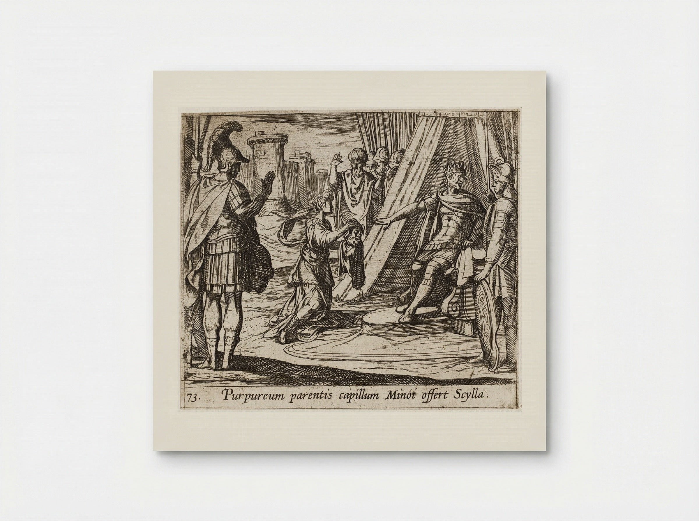 Scylla Rejected by Minos after Destroying Her Father - Antonio Tempesta - Poster