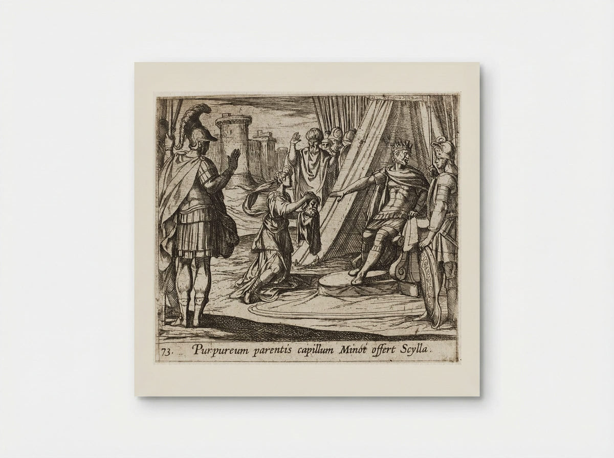 Scylla Rejected by Minos after Destroying Her Father - Antonio Tempesta - Poster