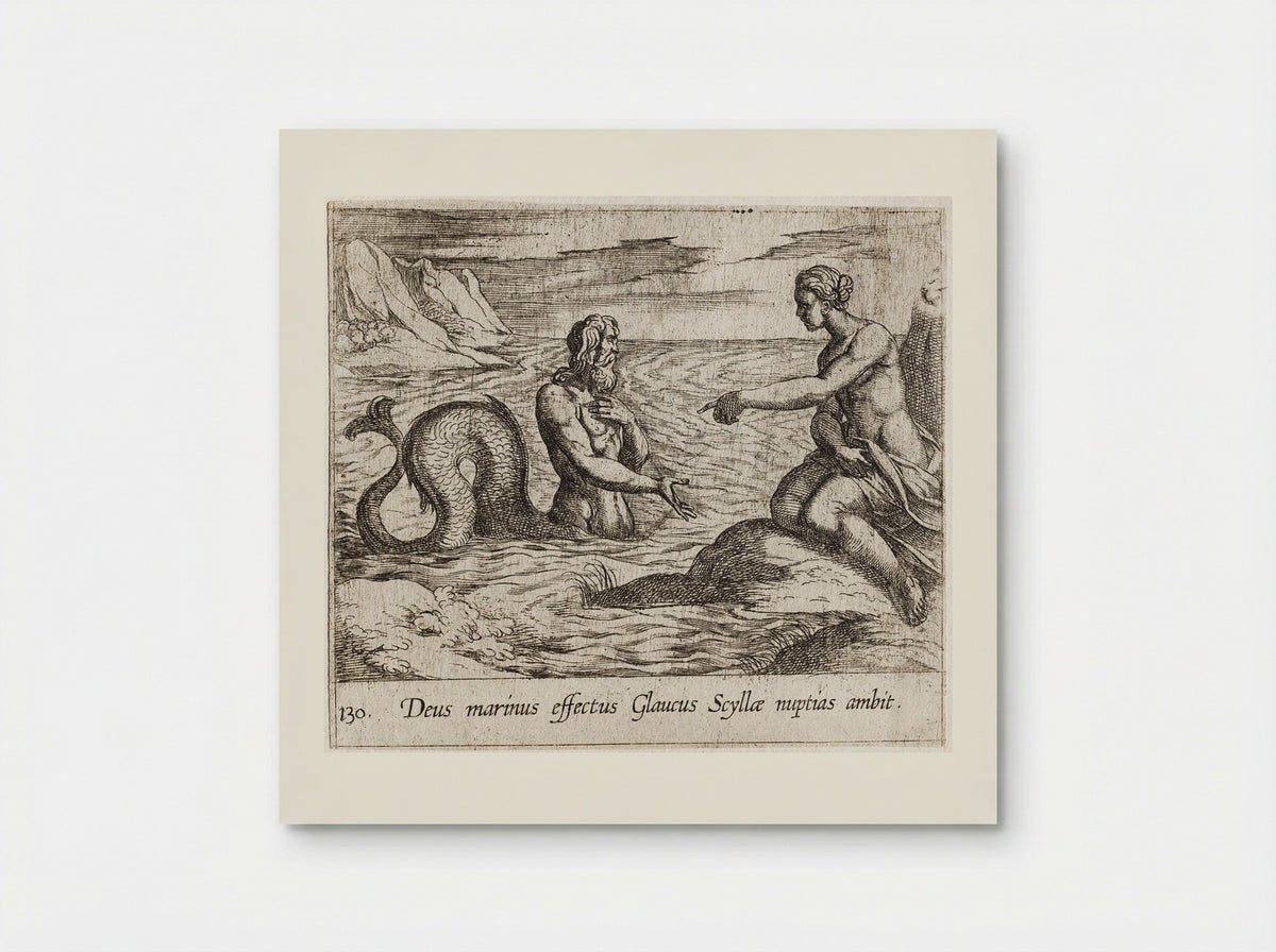 Scylla and Glaucus - Antonio Tempesta - Poster