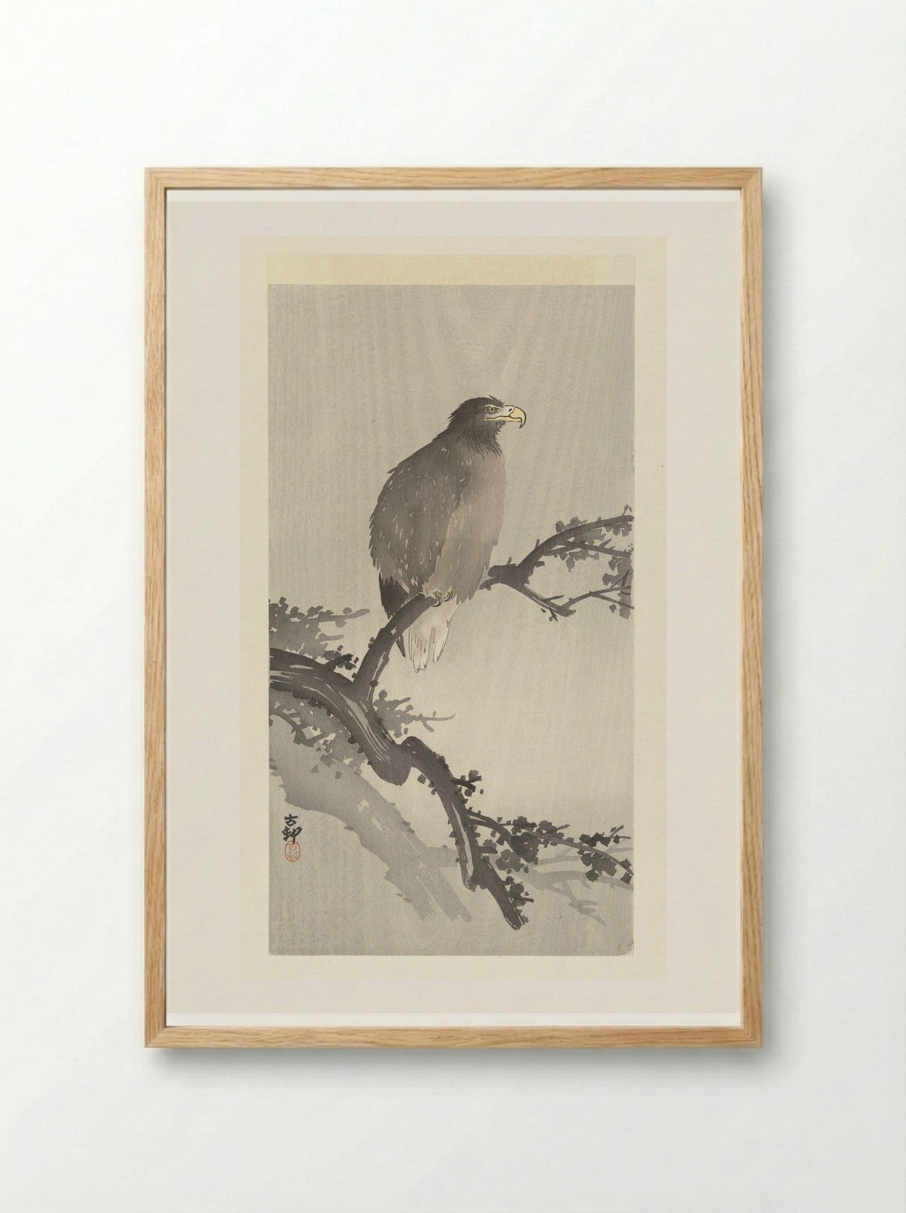 Sea Eagle on a Branch - Ohara Koson - Framed Print Wood