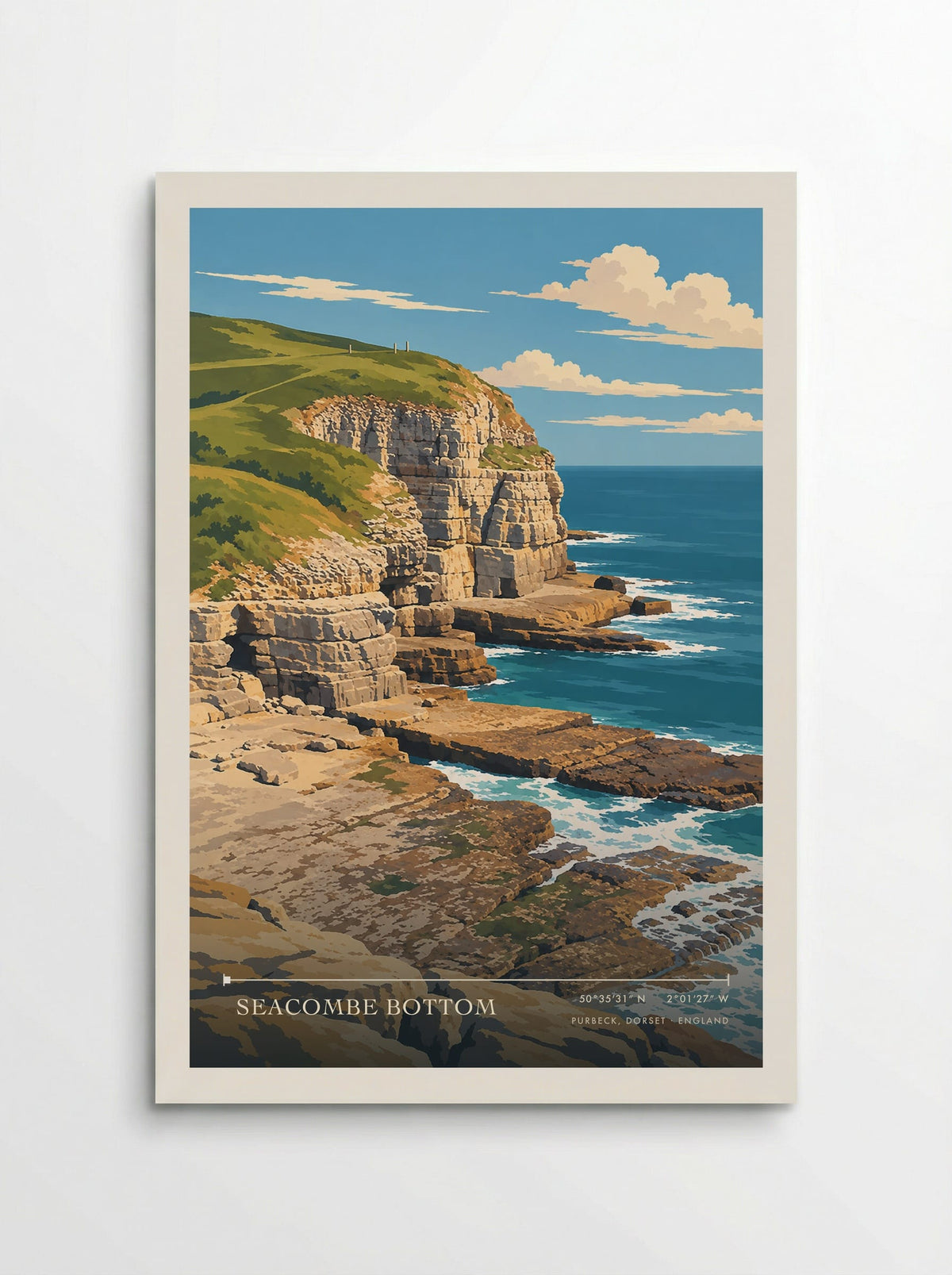 Seacombe Bottom, Purbeck, Dorset | Travel Poster - Poster