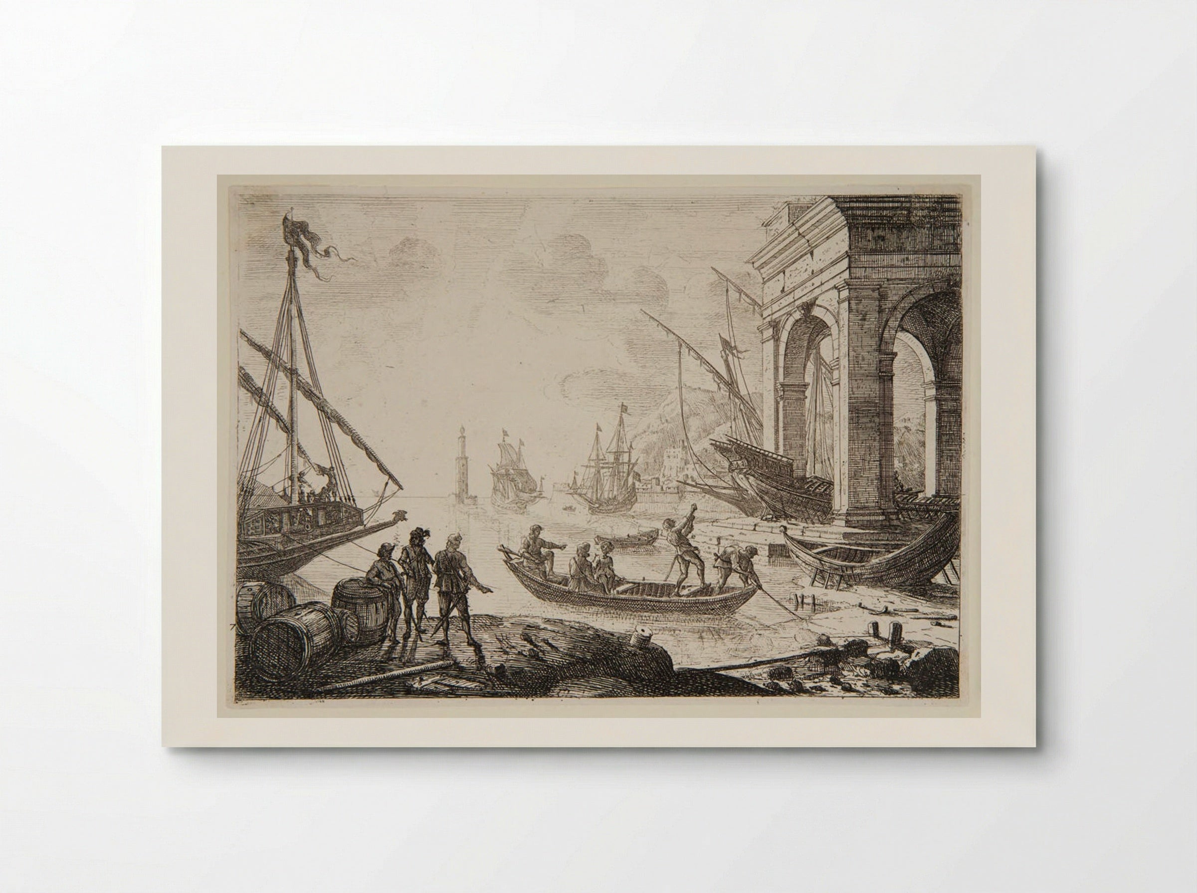 Seaport with Lighthouse - Claude Lorrain - Poster