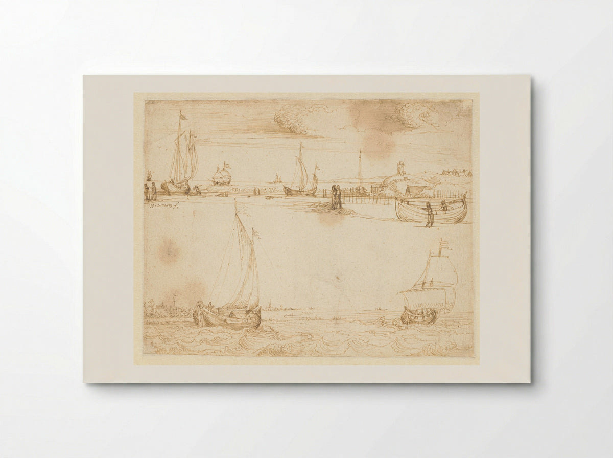 Seascape with Dunes and Lighthouse - Hendrik Cornelisz. Vroom - Poster