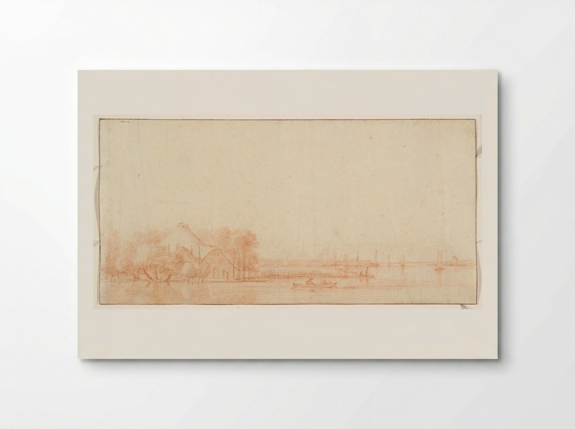 Seascape with House on Left Bank - Abraham Rutgers - Poster