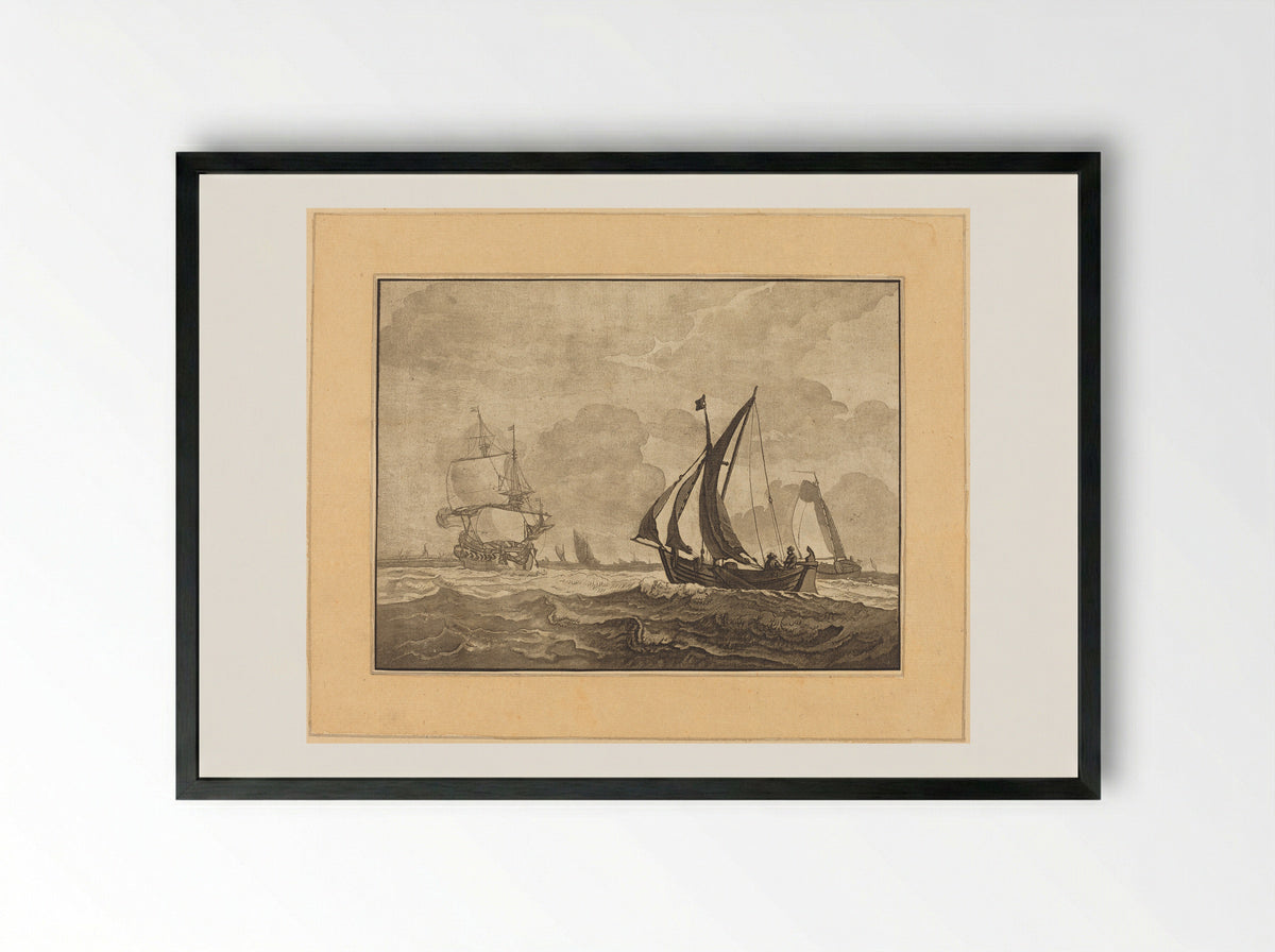 Seascape - Wigerus Vitringa - Framed Print Black