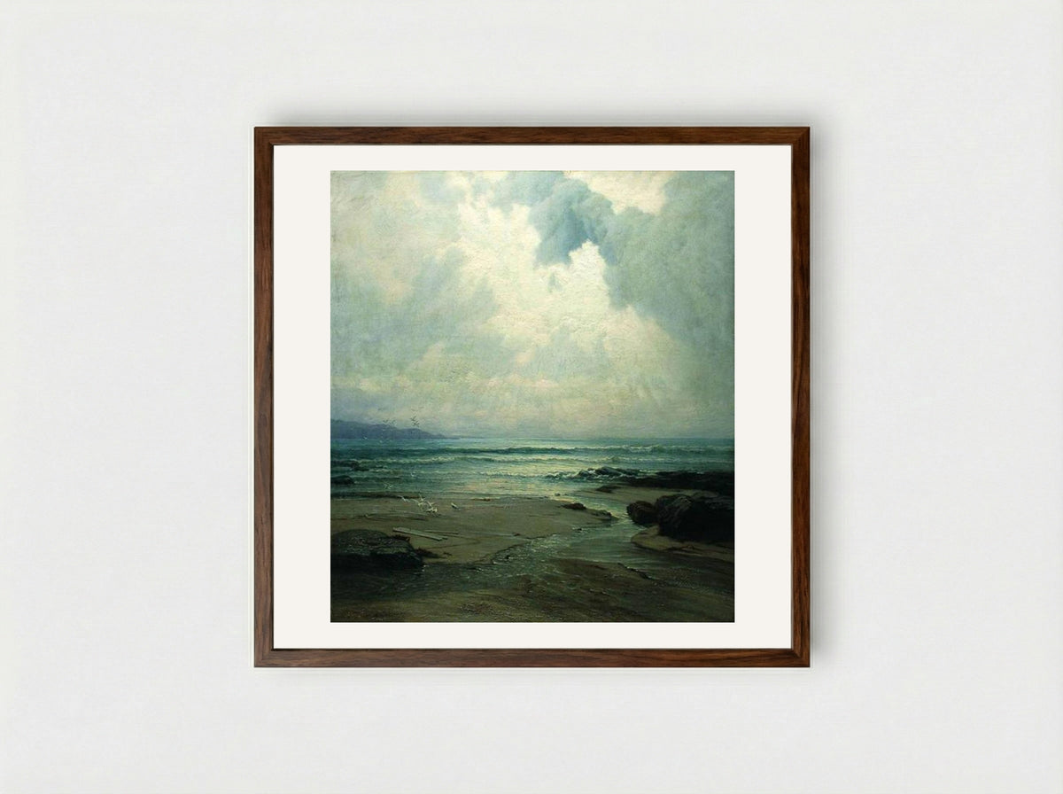 Seascape - Volodymyr Orlovsky - Framed Print Dark Wood