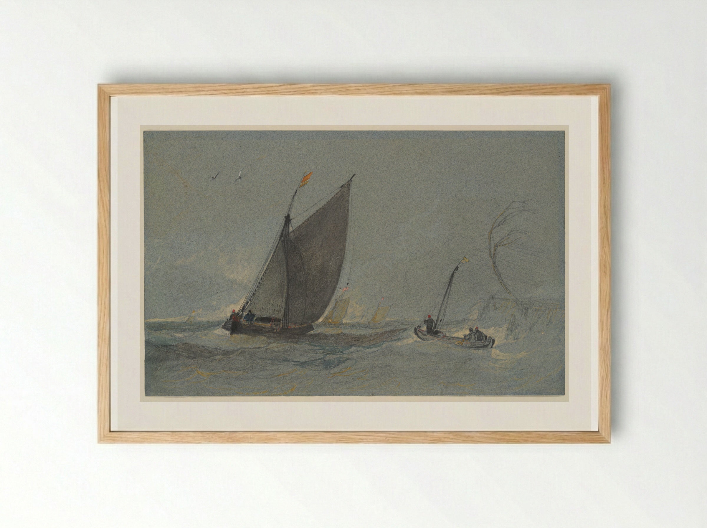 Seascape - John Sell Cotman - Framed Print Wood