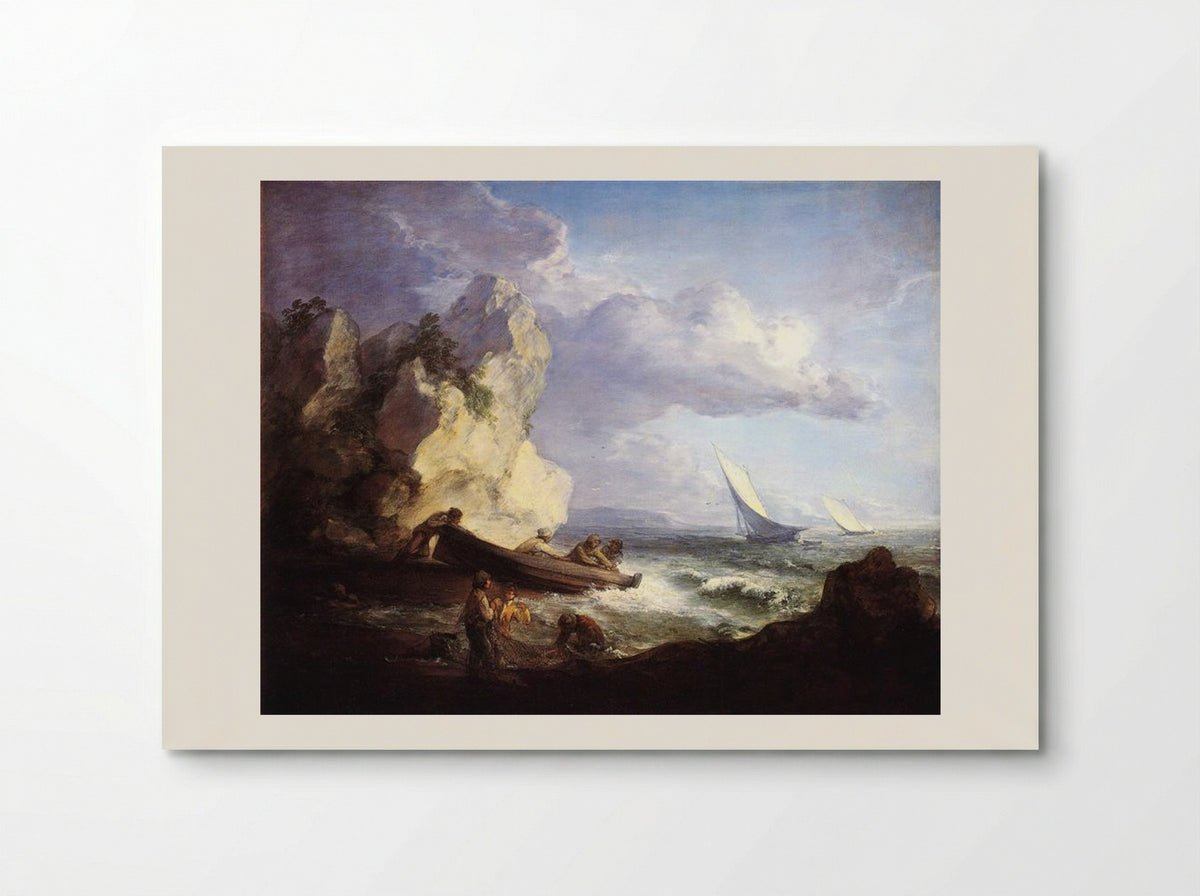 Seashore with Fishermen - Thomas Gainsborough - Poster