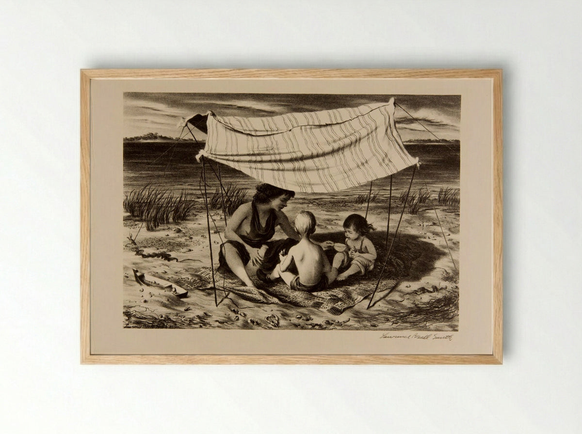 Seaside Nomads - Lawrence Beall Smith - Framed Print Wood