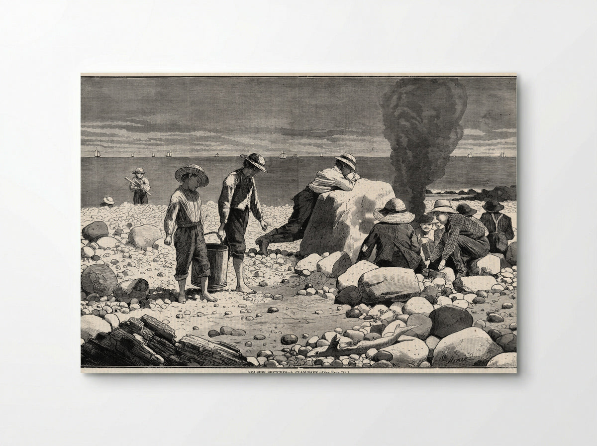 Seaside Sketches - A clam-bake - Winslow Homer - Poster