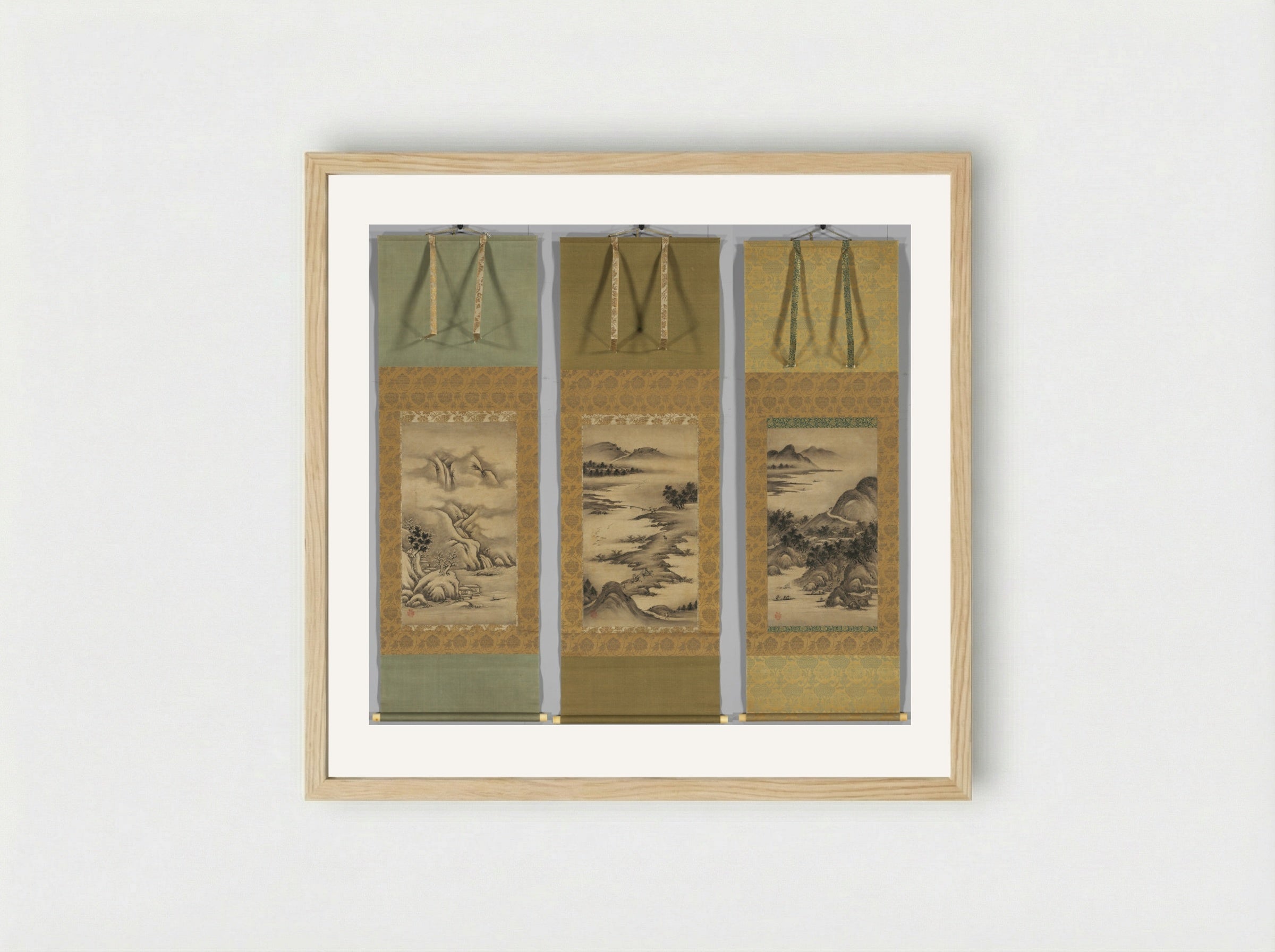 Seasonal Landscapes - Kano Hideyori - Framed Print Wood