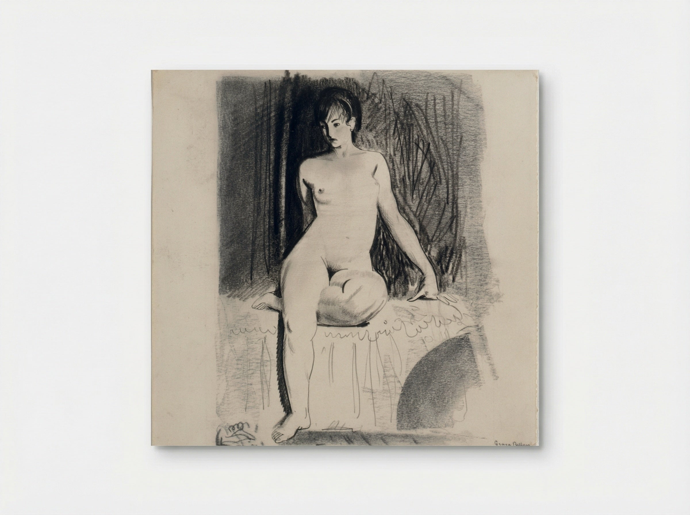 Seated Female Nude (Emma Story Bellows) - George Bellows - Poster