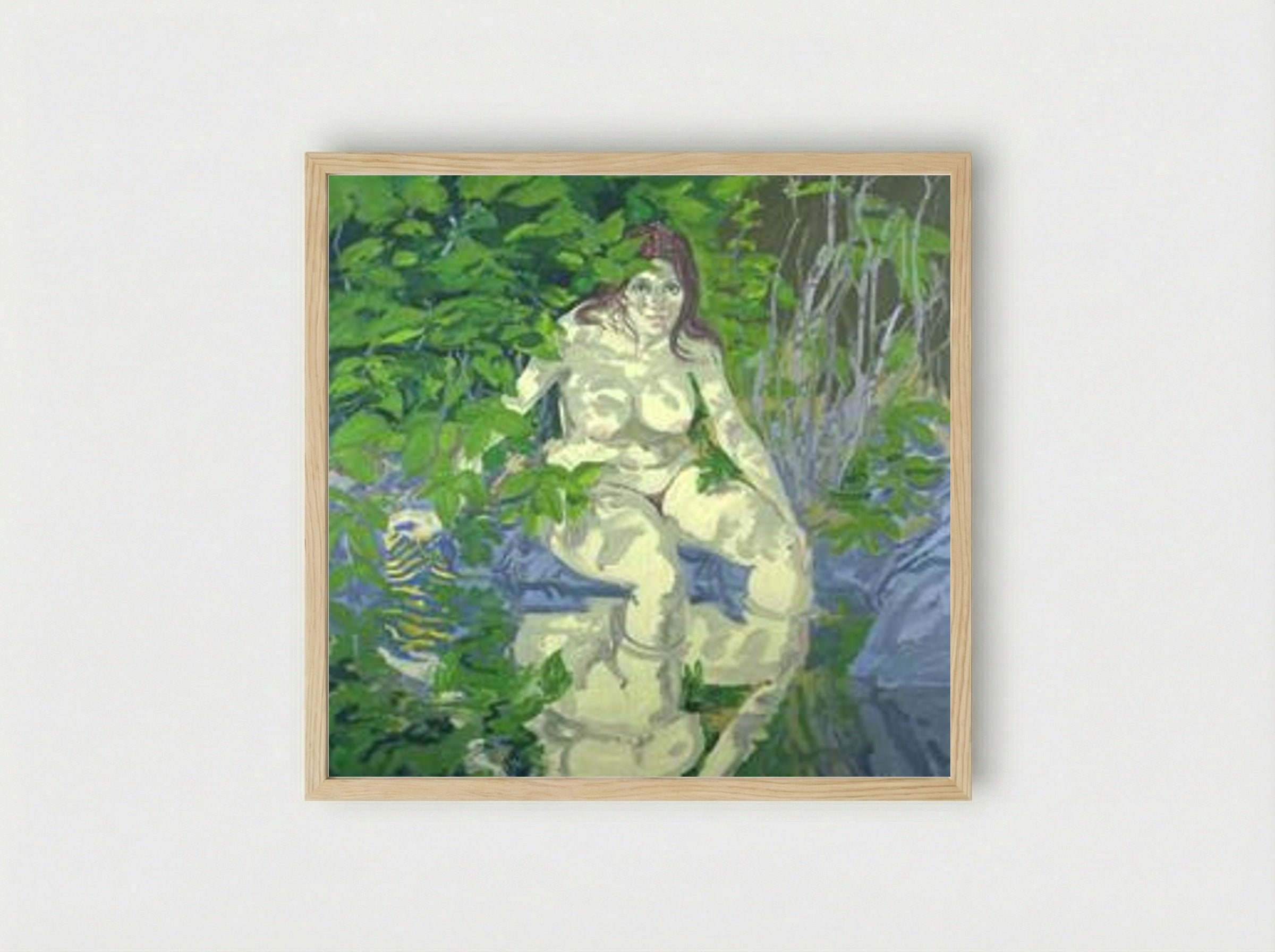 Seated Figure (Claudia) - Neil Welliver - Framed Print Wood