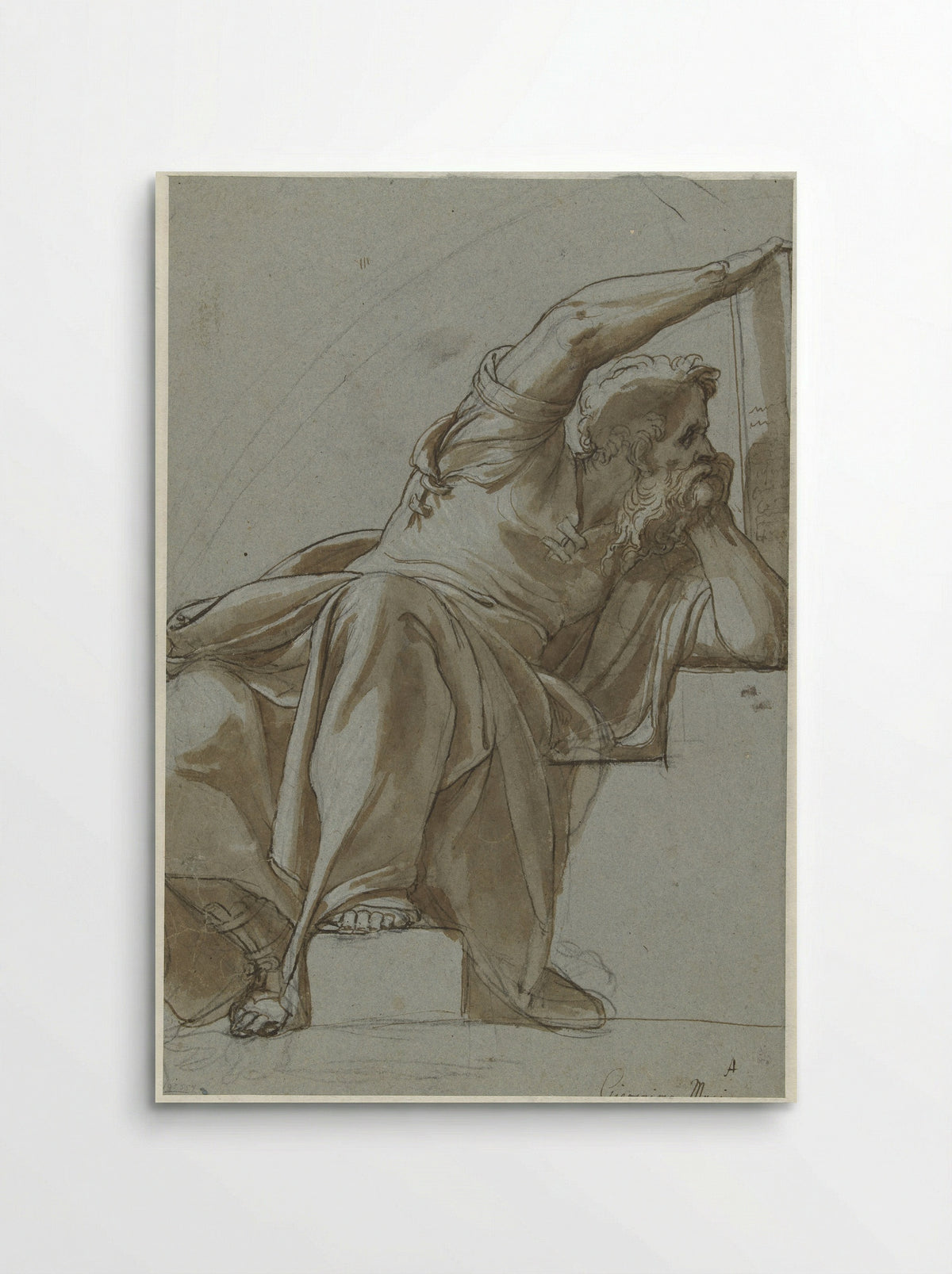 Seated Figure (Prophet?) - Girolamo Muziano - Poster