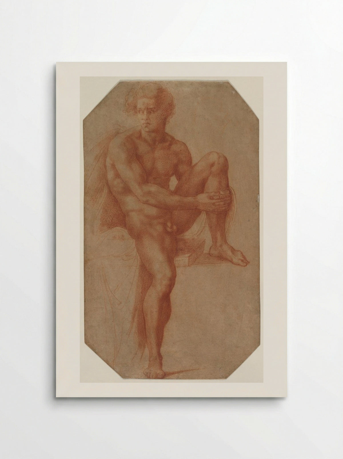 Seated Male Nude - Baccio Bandinelli - Poster