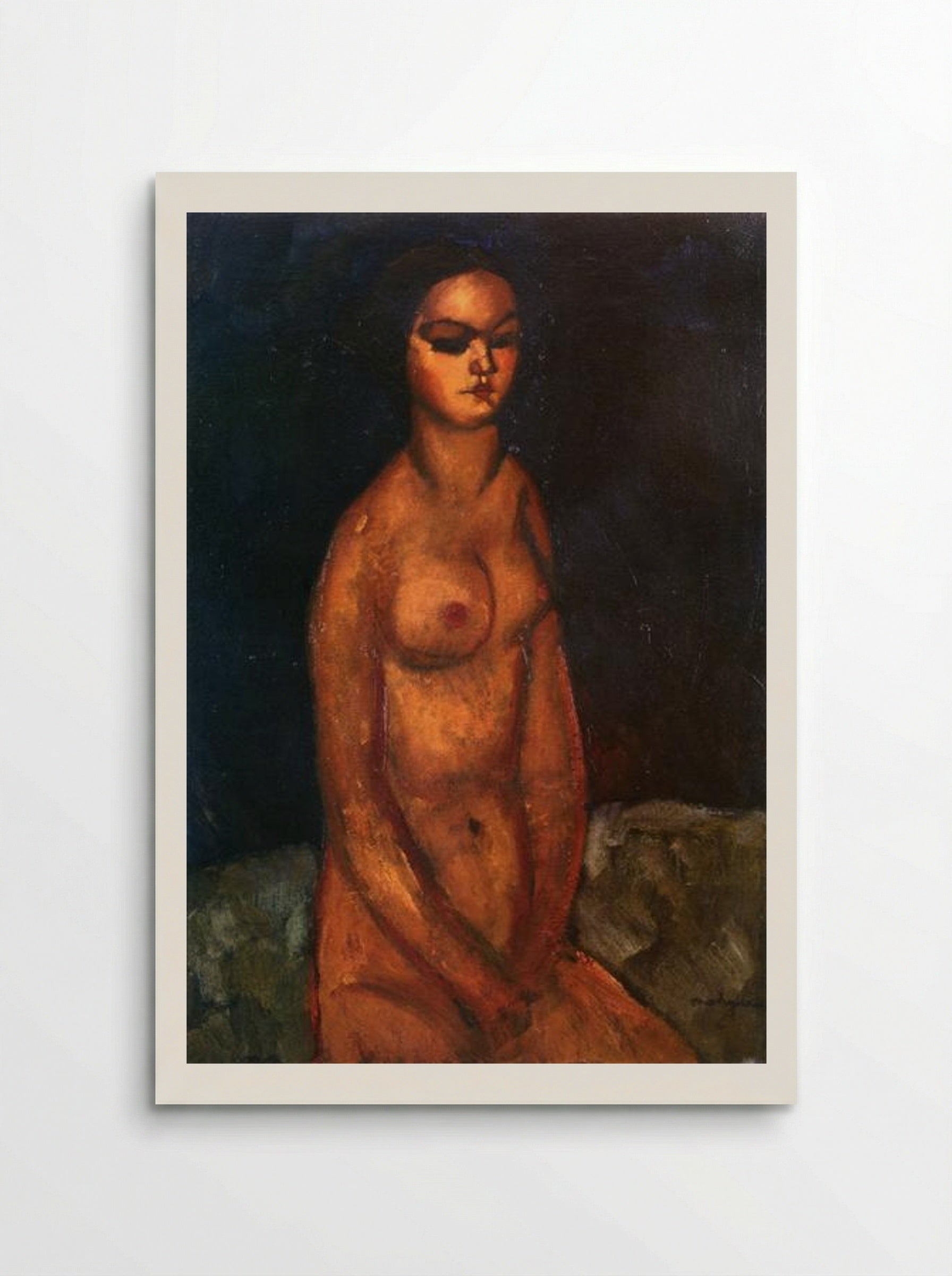 Seated Nude Looking Down - Amedeo Modigliani - Poster