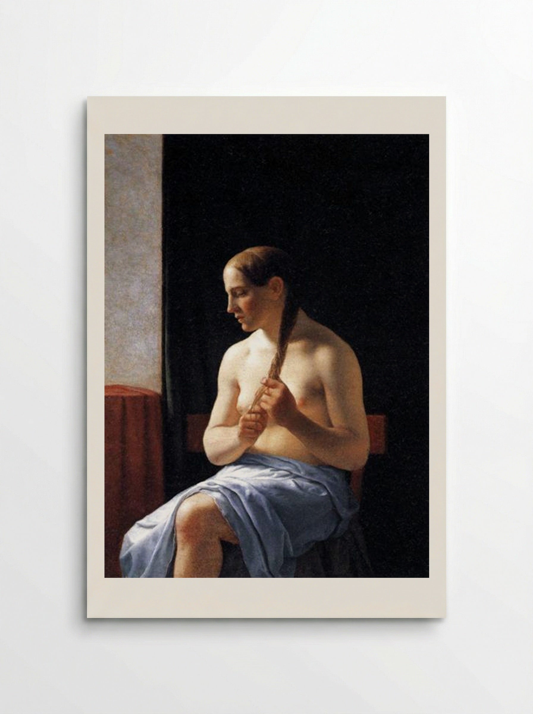 Seated Nude Model - Christoffer Wilhelm Eckersberg - Poster
