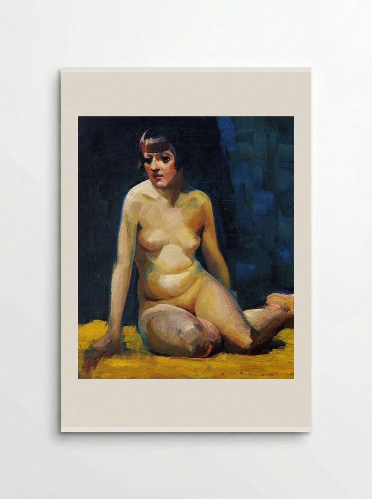 Seated Nude with Bobbed Hair - George Luks - Poster