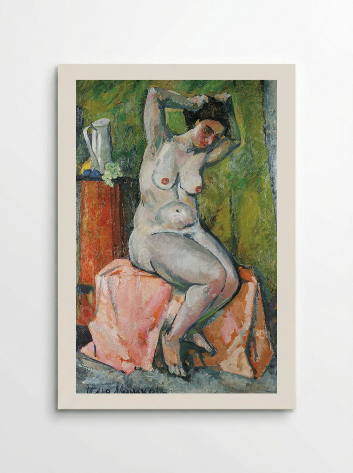 Seated Nude - Ilya Mashkov - Poster