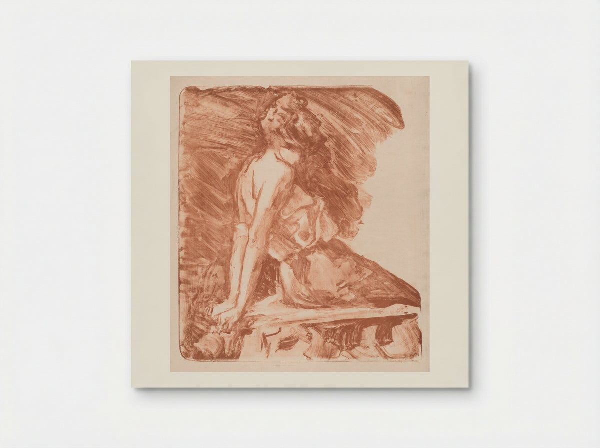 Seated Woman, Her Head Draped - Albert Belleroche - Poster