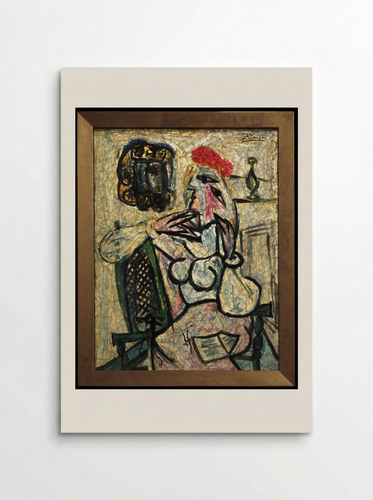 Seated Woman with Red Hat - Pablo Picasso - Poster