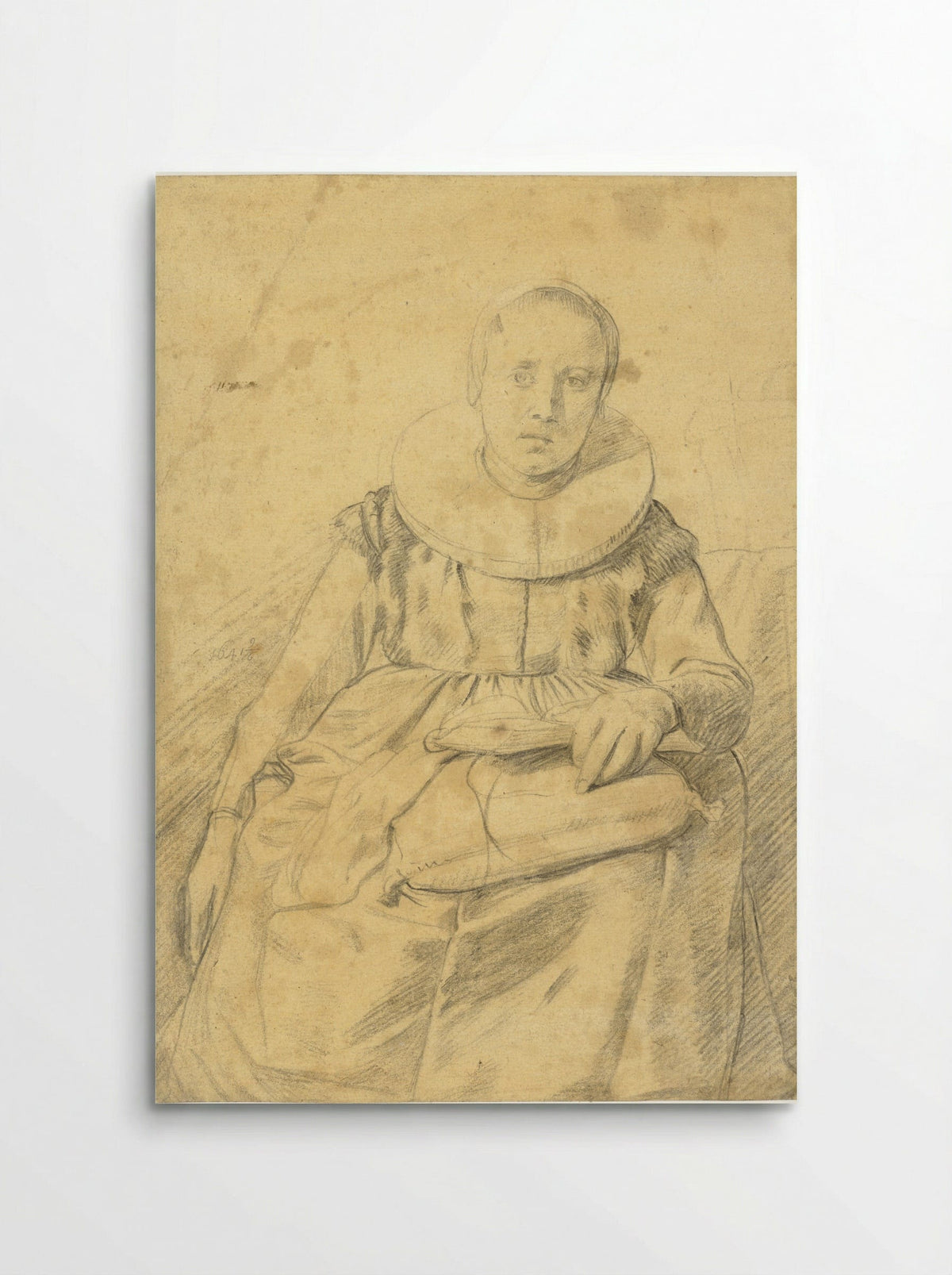 Seated Woman with a Cushion and a Book - Salomon de Bray - Poster
