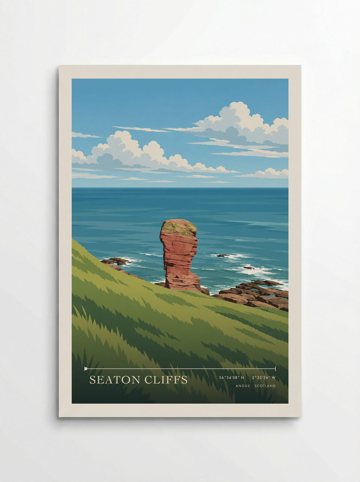 Seaton Cliffs, Angus | Travel Poster - Poster