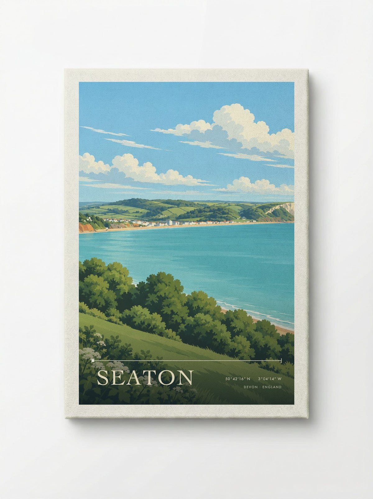 Seaton, Devon | Travel Poster - Canvas