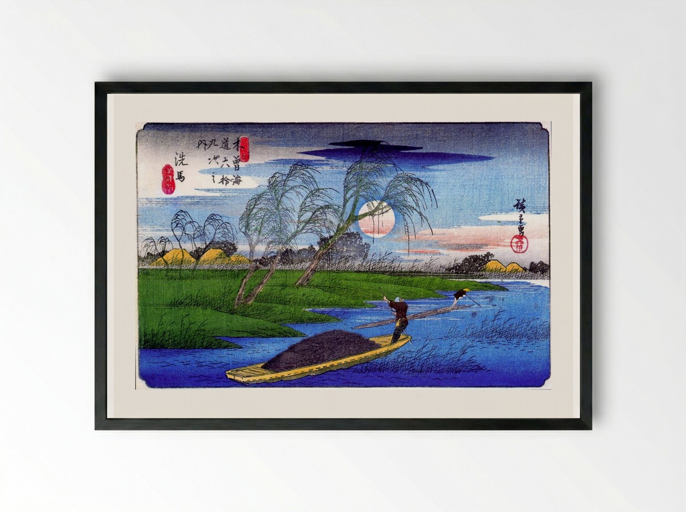 Seba - Utagawa Hiroshige - Framed Print Black