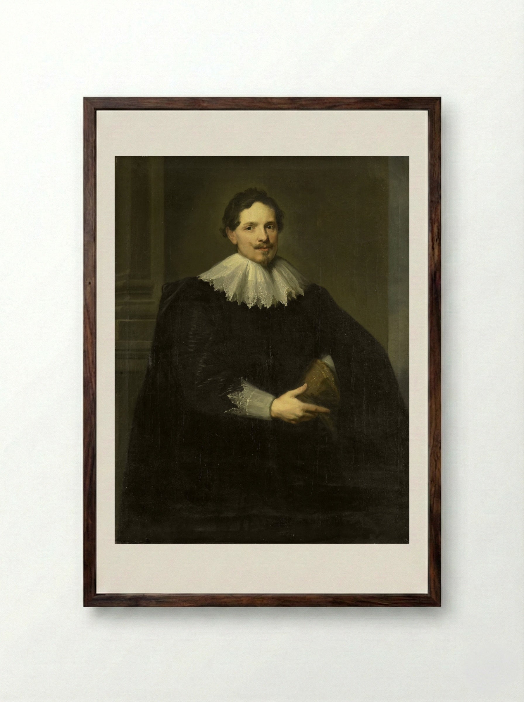 Sebastiaan Leerse, koopman te Antwerpen - Willem Bartel van der Kooi - Framed Print Dark Wood