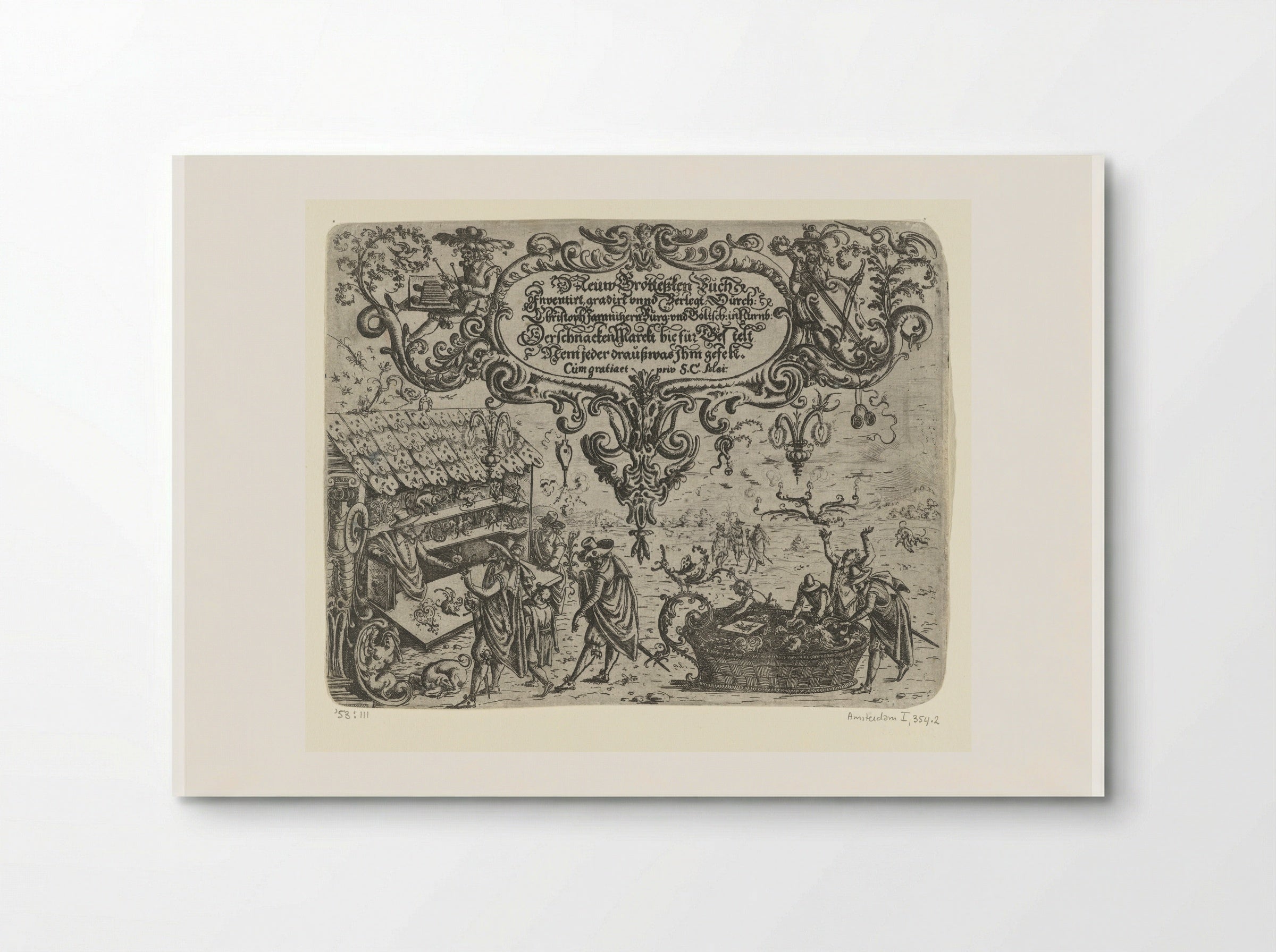 Second Title Page from Neuw Grottesken Buch - Christoph Jamnitzer - Poster