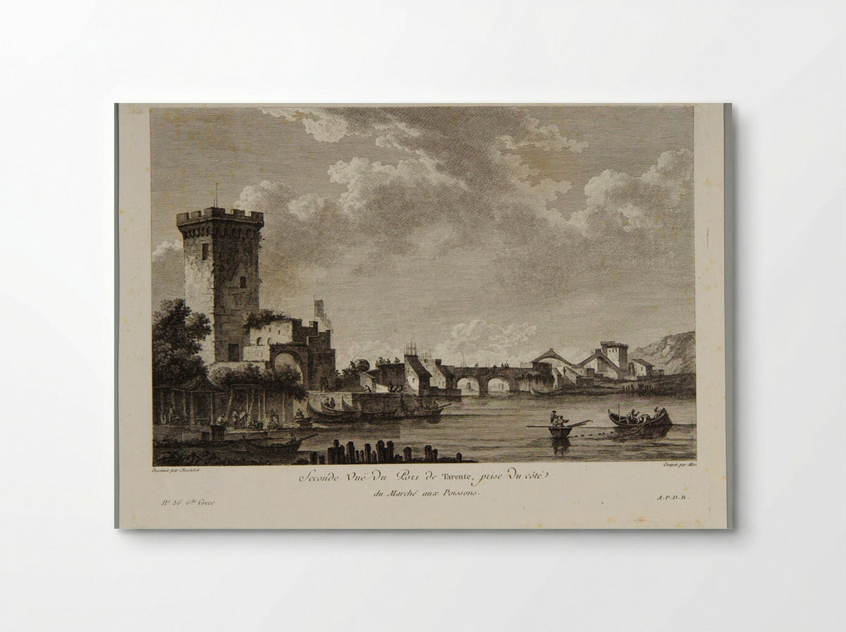 Seconde Vue du Port de Tarente - Pierre Michel Alix - Poster