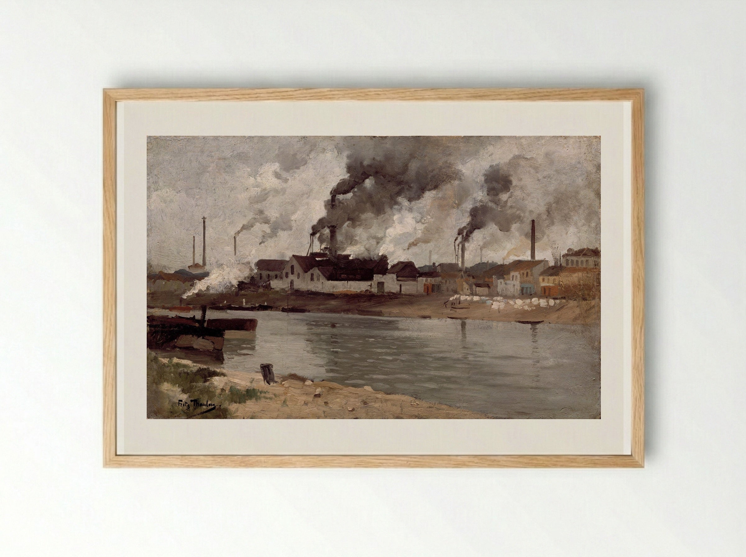 Seine - Frits Thaulow - Framed Print Wood