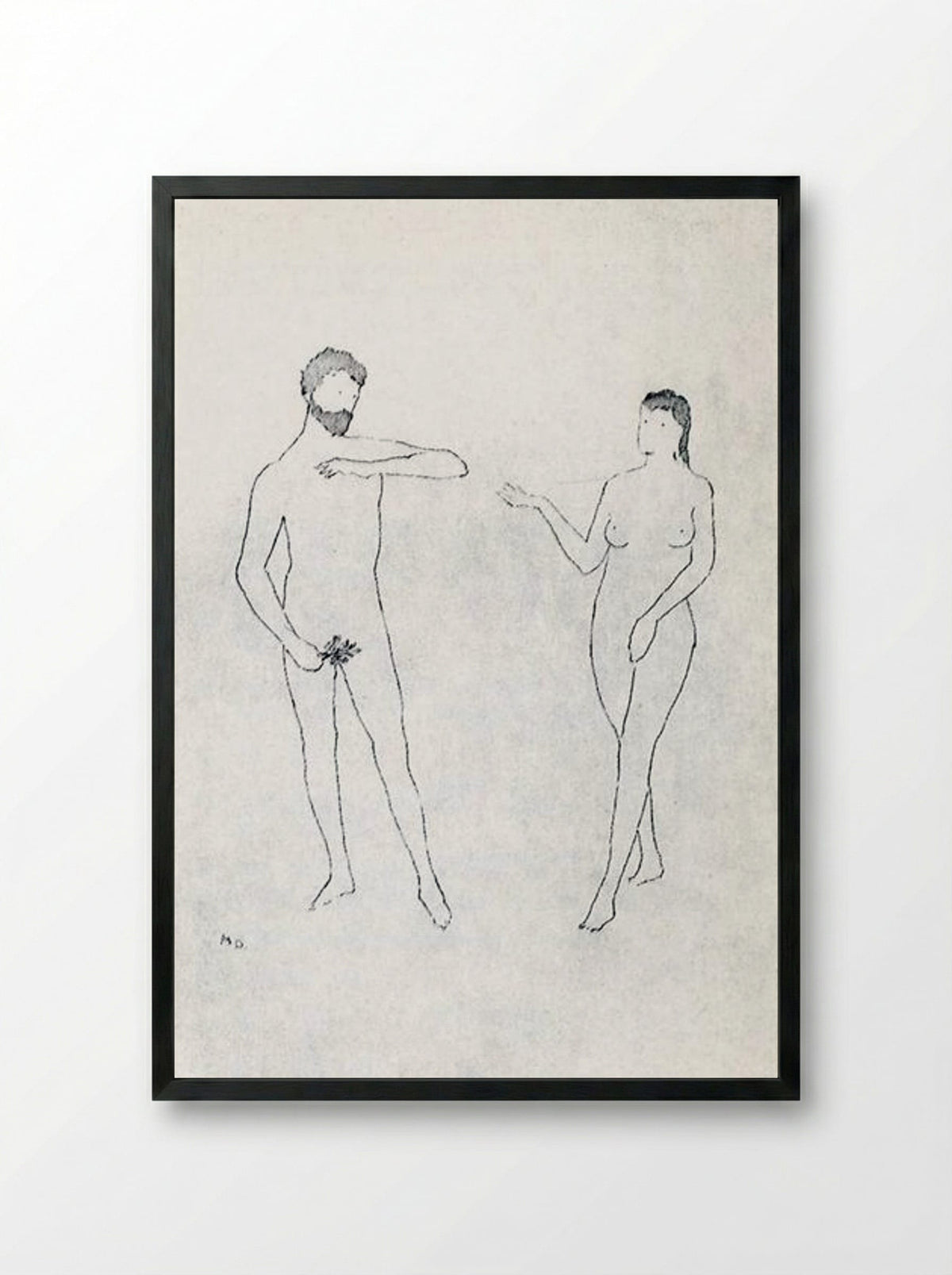 Selected Details after Cranach - Marcel Duchamp - Framed Print Black